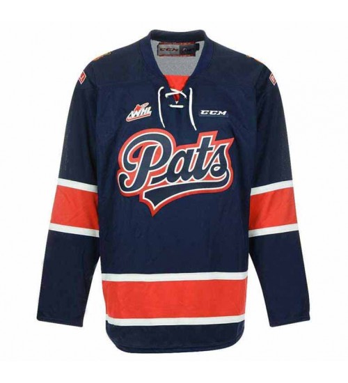 Custom WHL Regina Pats 2015 Pres Road Premier Hockey Jersey Blue